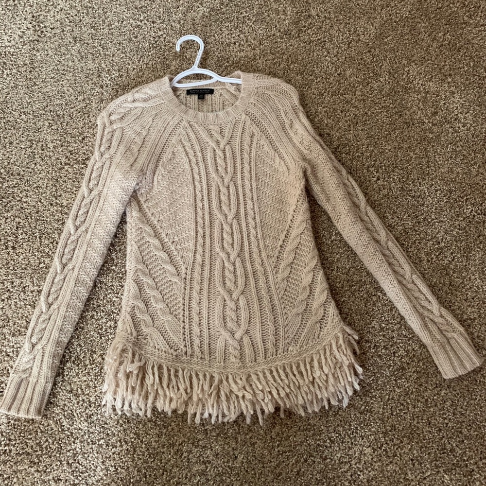 Banana Republic Fringe Sweater